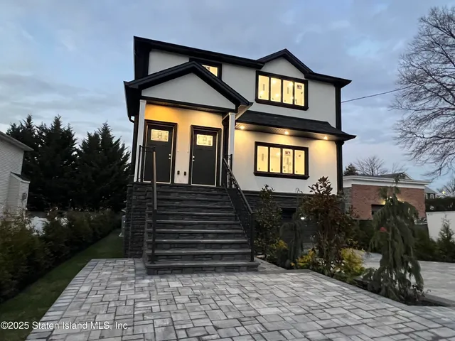 a front view of a house