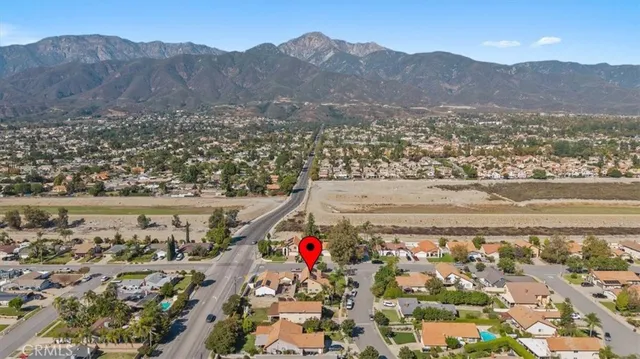 a view of city and mountain