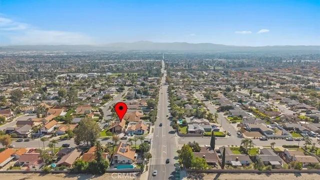 an aerial view of multiple house