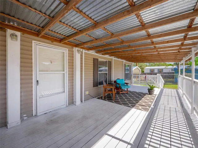 a outdoor space with lots of furniture