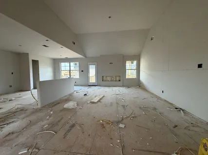 a view of a hallway with window