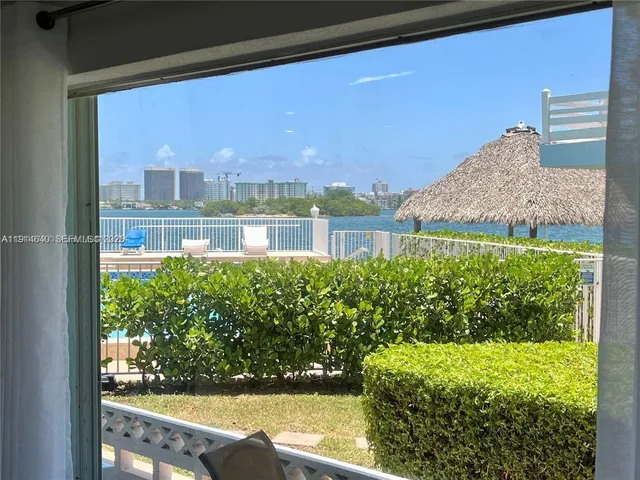 a view of lake from balcony