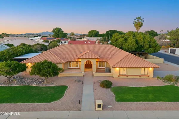 a aerial view of a house