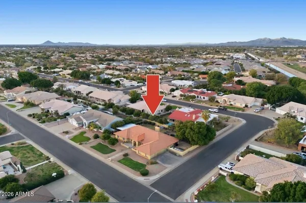 an aerial view of a city