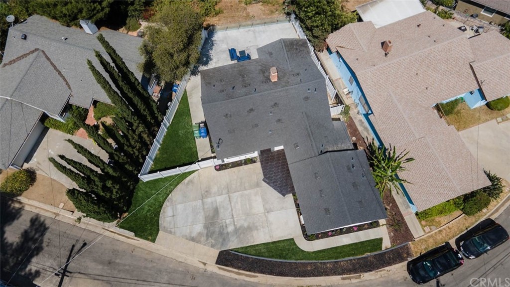 945 Oban Drive Los Angeles, CA 90065 - Photo 56 of 60 an aerial view of a house with a yard and potted plants