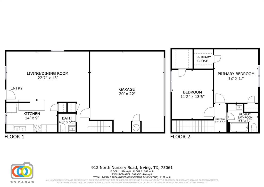 912 North Nursery Road Irving, TX 75061 - Photo 3 of 33 a picture of a floor plan