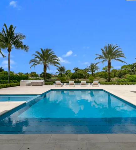 a view of an outdoor space with swimming pool
