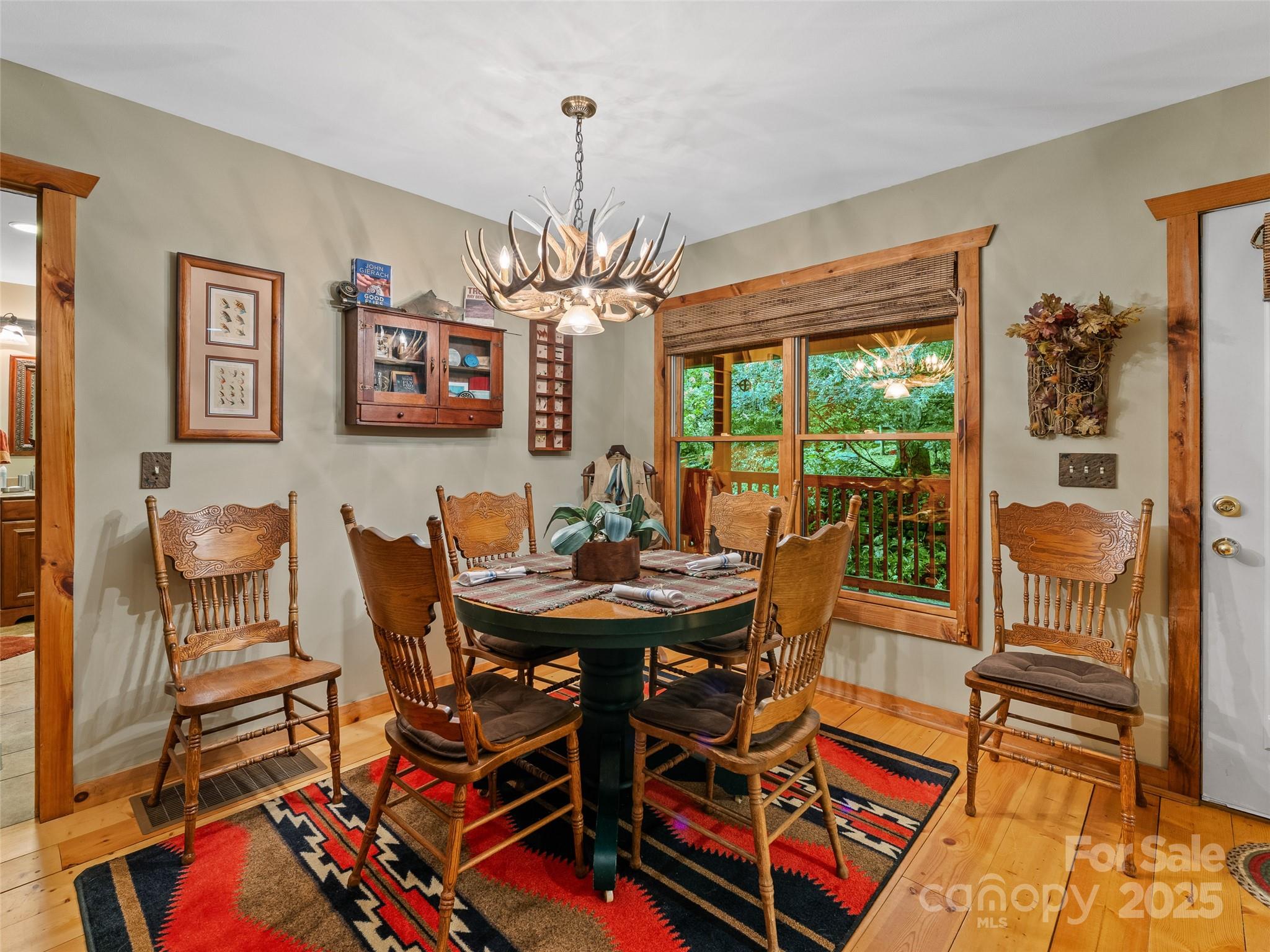 779 Thissa Way Brevard, NC 28712 - Photo 19 of 44 a view of a dining room with furniture window and wooden floor