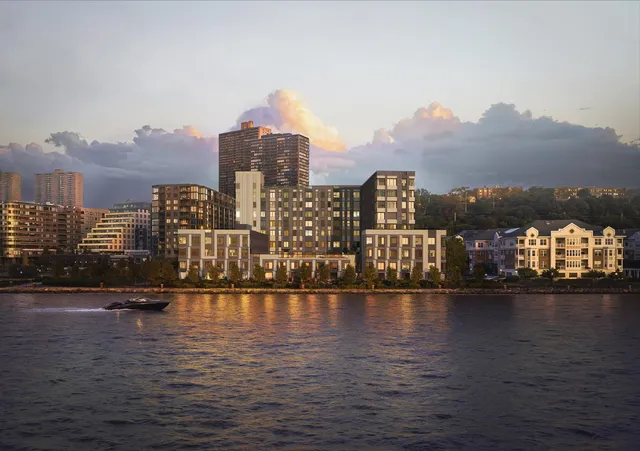 a view of city and lake