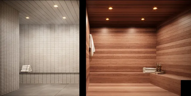 an outdoor sitting area with furniture and city view