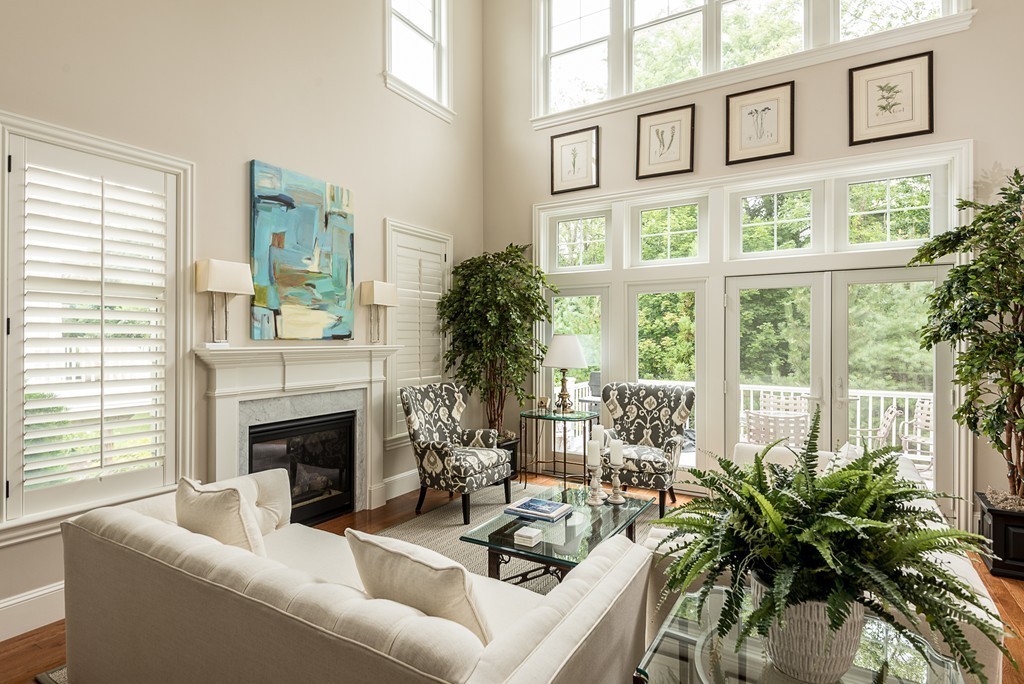 10 Backriver Road, Unit 10 Hingham, MA 02043 - Photo 12 of 30 a living room with furniture fireplace and potted plants