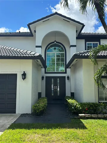 a front view of a house