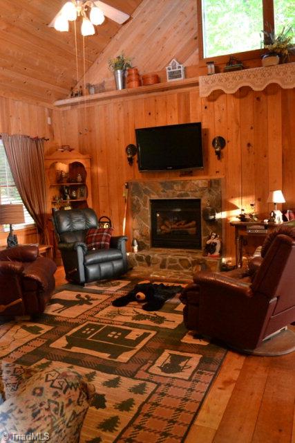 386 Hickory Hollow Road Purlear, NC 28665 - Photo 12 of 28 Stone Fireplace