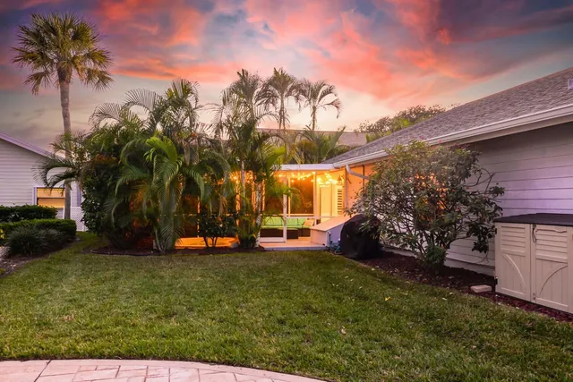 a view of outdoor space with garden