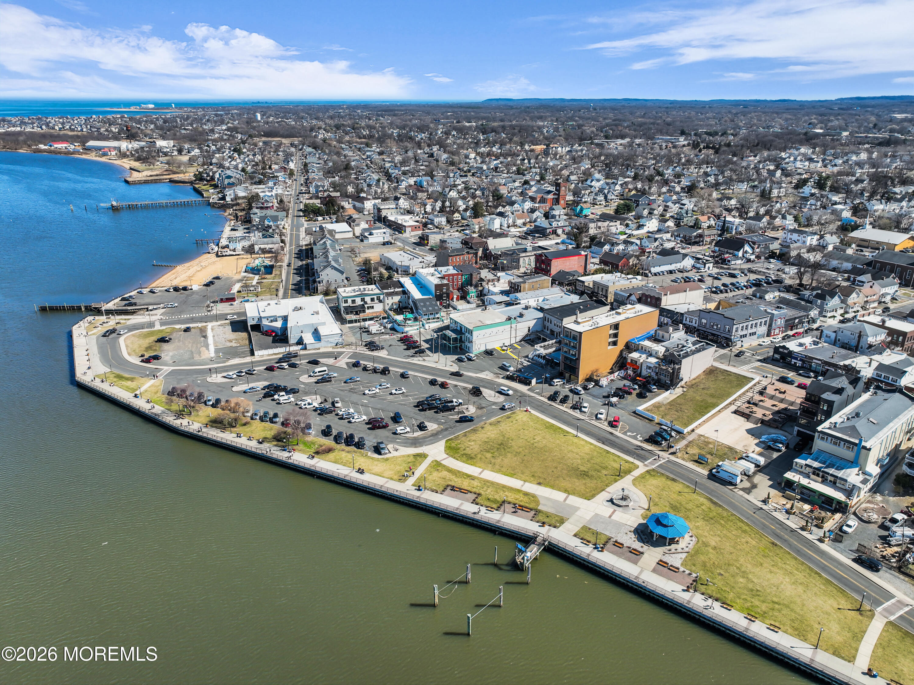 135 1st Street, Unit 1E Keyport, NJ 07735 - Photo 38 of 40 an aerial view of residential houses with outdoor space