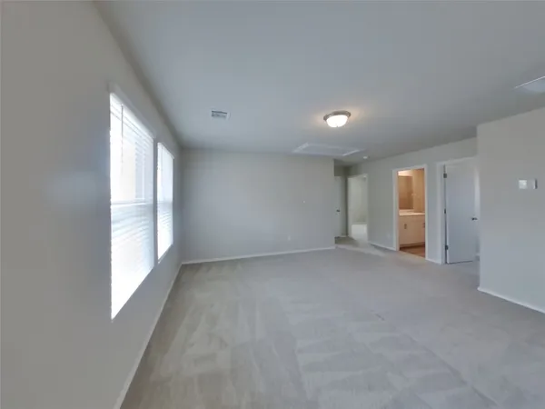 an empty room with a window