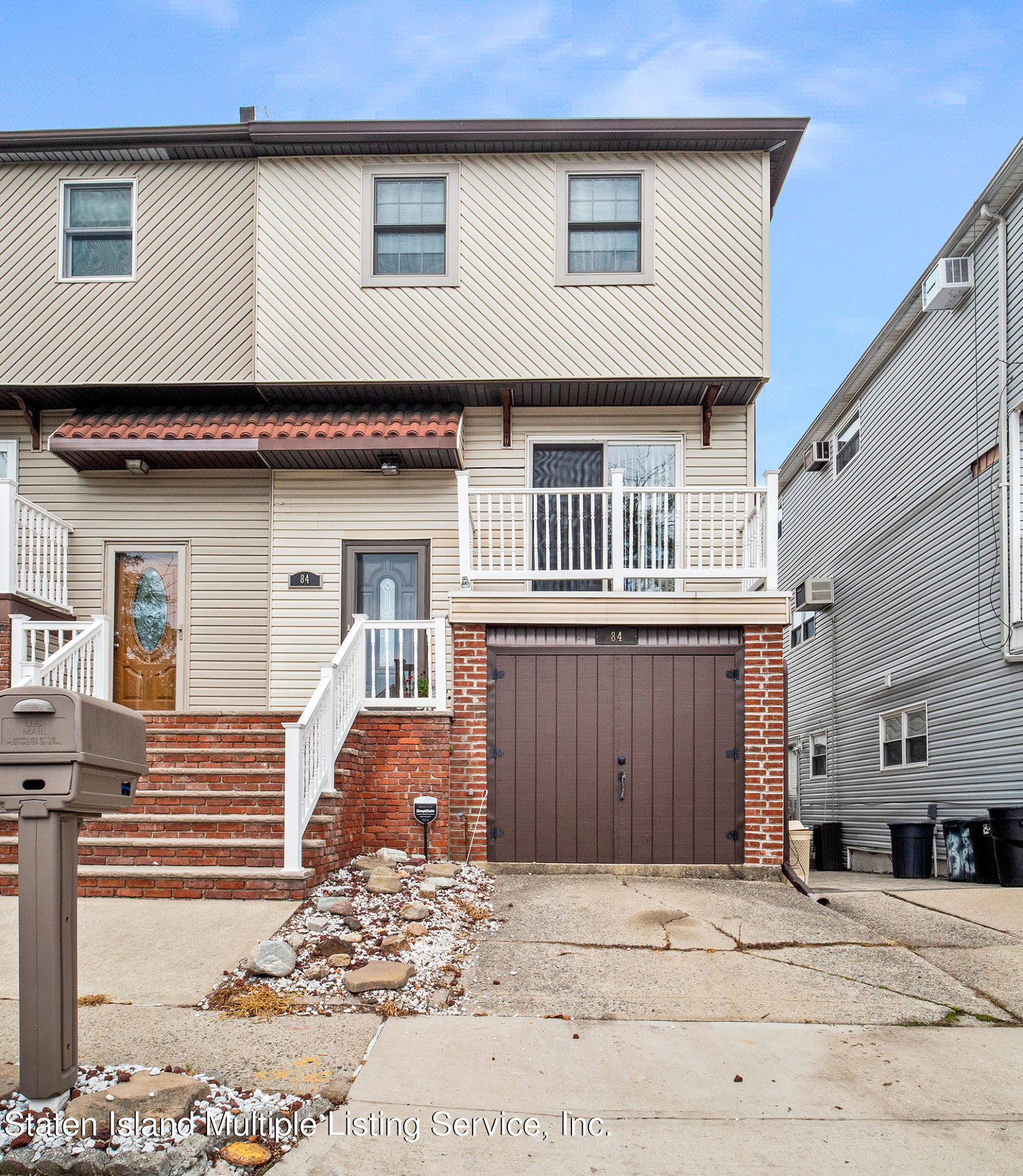 a front view of a house