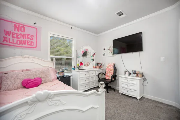 a view of a lake with huge green field