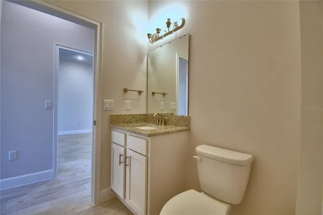 an empty room with closet