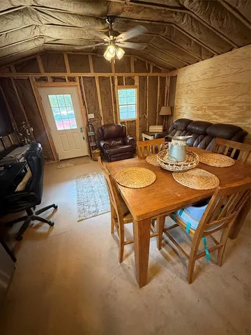 a roof deck with couch