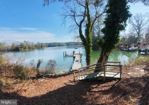 a view of a lake with a mountain