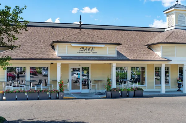 a view of a building with a window