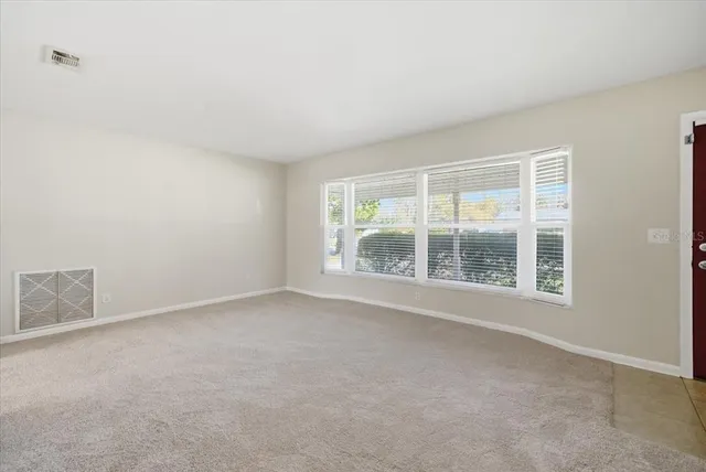 an empty room with a window