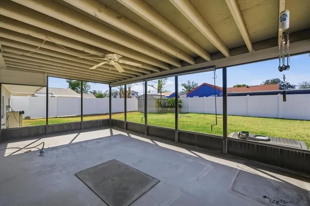 a view of a room with an empty space