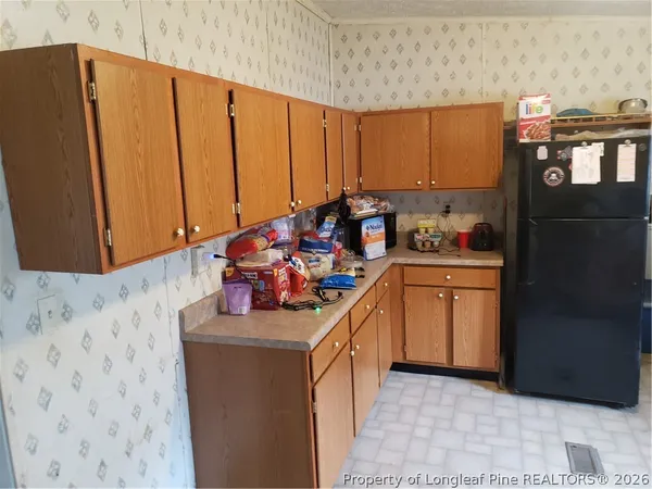 an empty room with closet