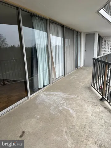 a balcony with street view