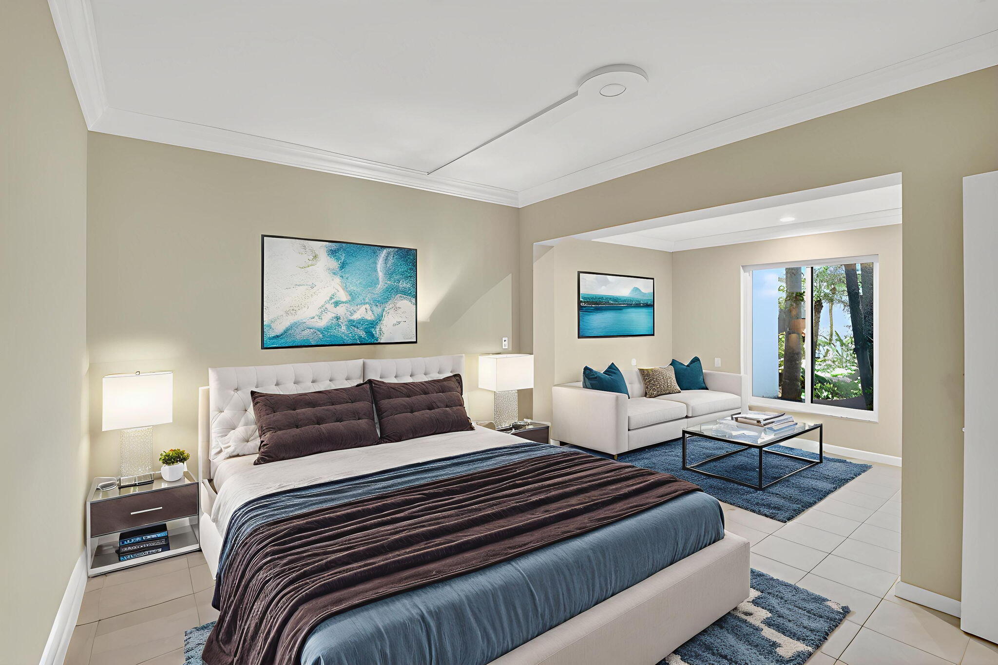 900 Greensward Lane, Unit 101G Delray Beach, FL 33445 - Photo 38 of 62 a bedroom with a bed and wooden floor