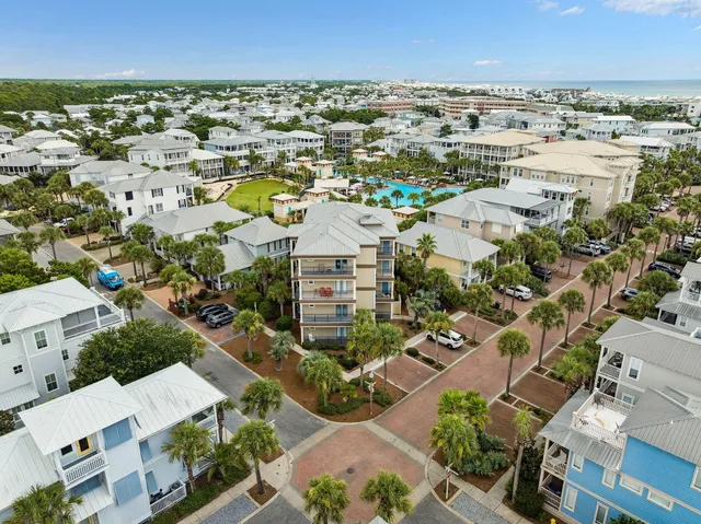 an aerial view of multiple house