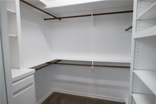 a close view of closet