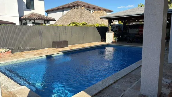 an outdoor view of swimming pool