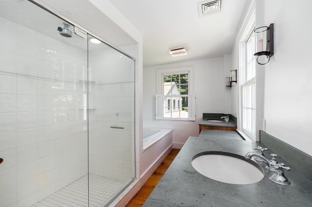 5 Middleton Road Boxford, MA 01921 - Photo 11 of 41 a bathroom with a granite countertop sink and a mirror