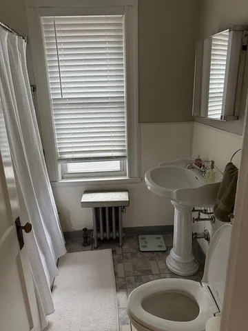 a bathroom with a sink and a toilet