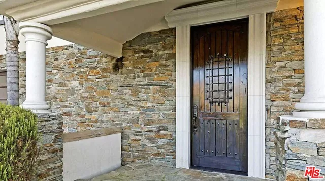 a view of front door of house