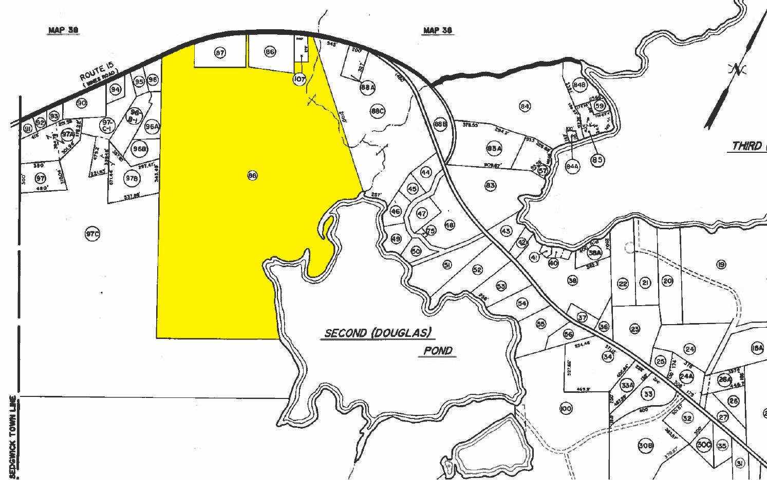 0 Mines Road Blue Hill, ME 04614 - Photo 7 of 9 2nd pond tax map