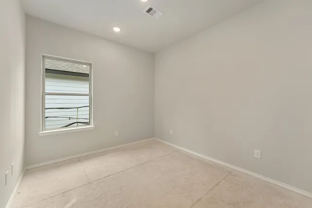 an empty room with a window