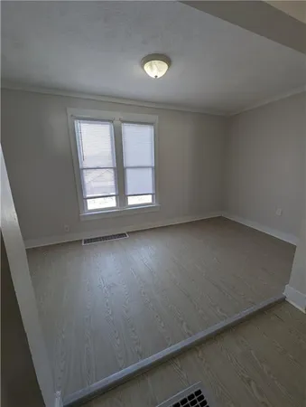 an empty room with a window