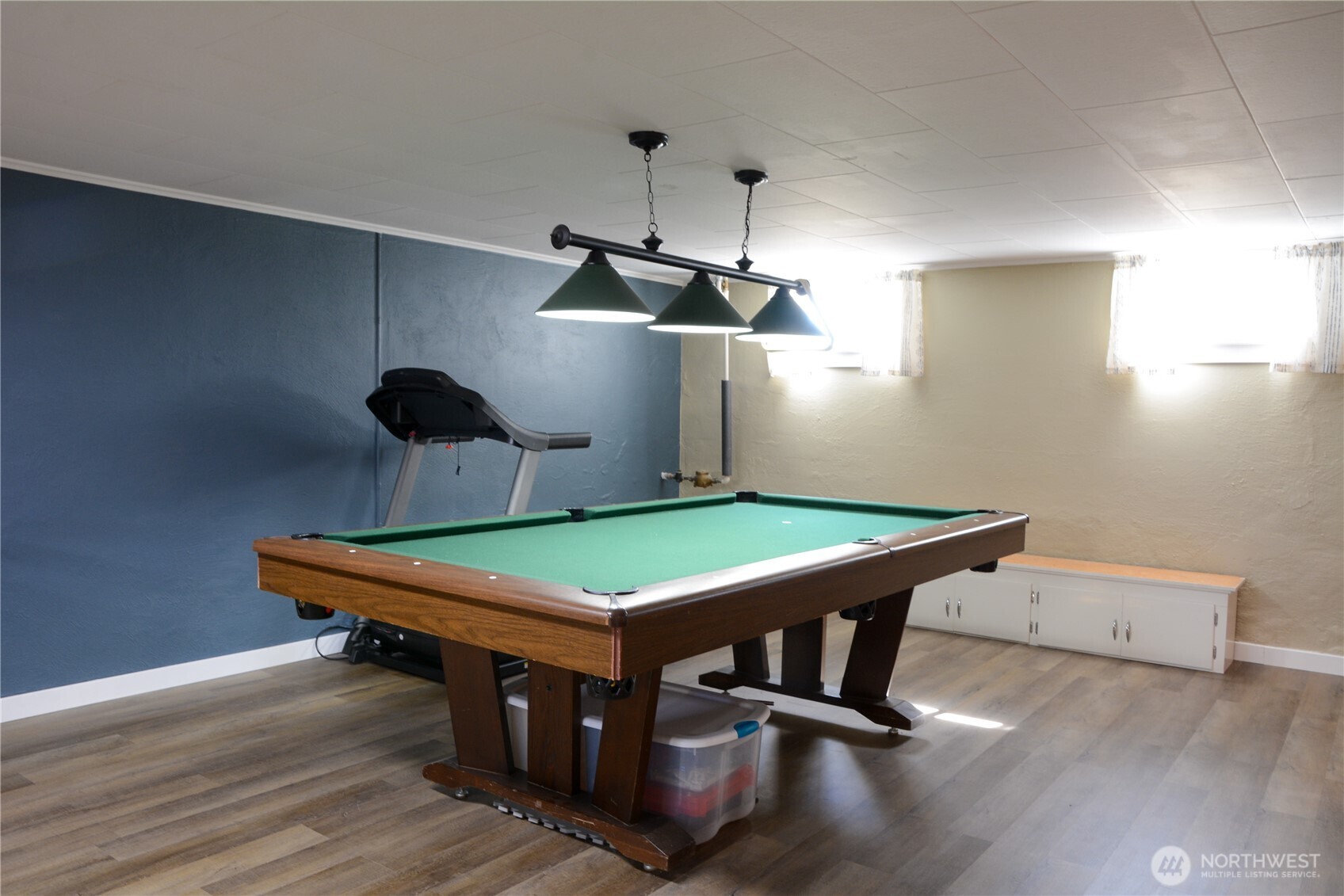 112 East 5th Street Lind, WA 99341 - Photo 23 of 39 a room with wooden floor pool table and windows