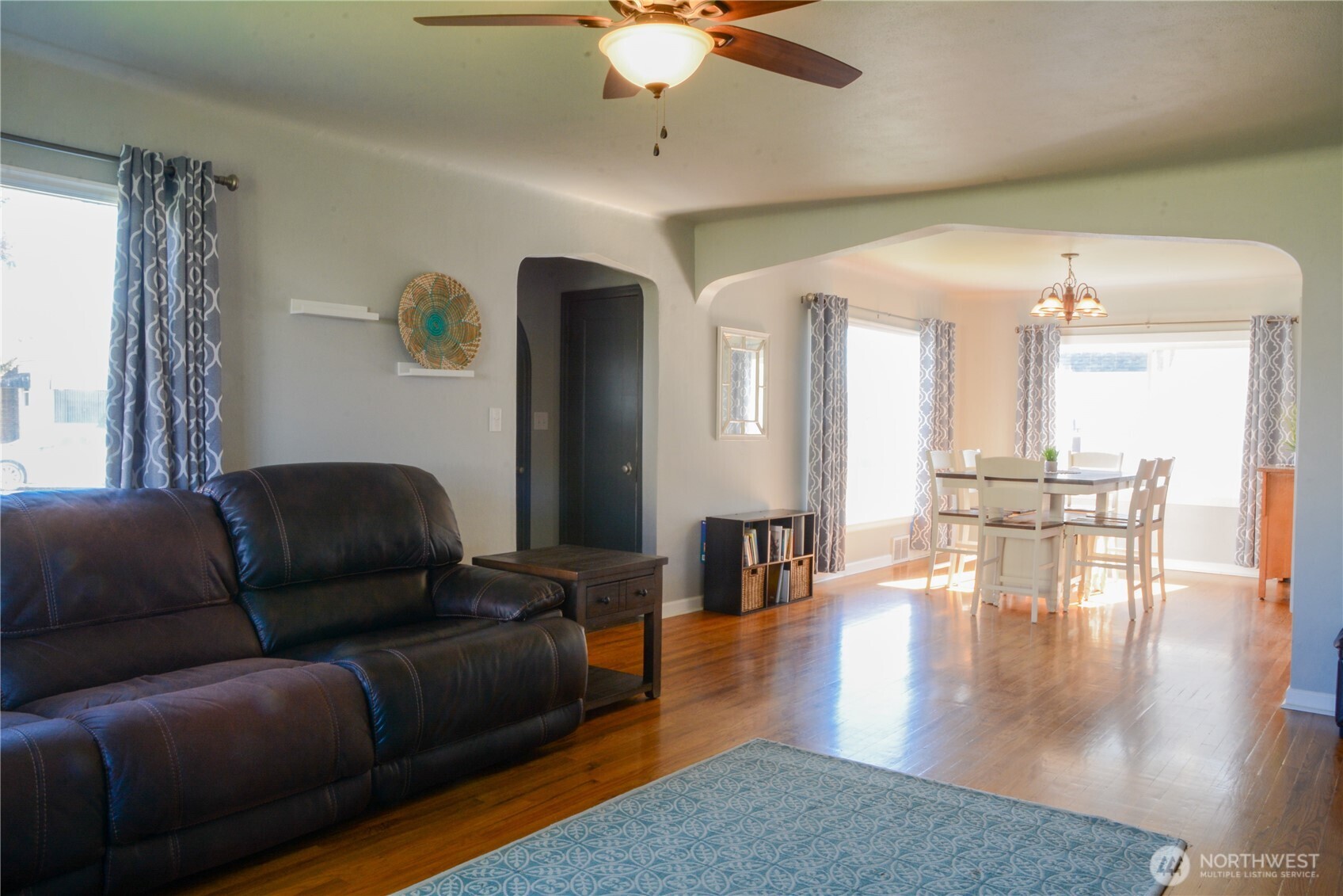 112 East 5th Street Lind, WA 99341 - Photo 4 of 39 a living room with furniture and wooden floor