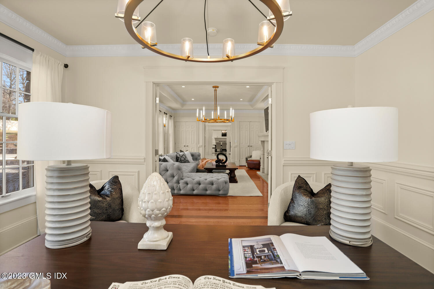 28 Dairy Road Greenwich, CT 06830 - Photo 13 of 44 a living room with furniture and a mirror