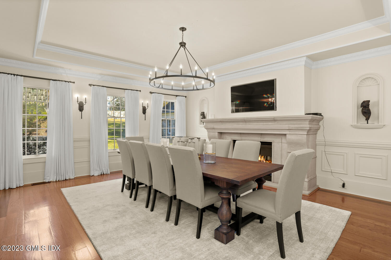 28 Dairy Road Greenwich, CT 06830 - Photo 15 of 44 a view of a dining room with furniture window and wooden floor