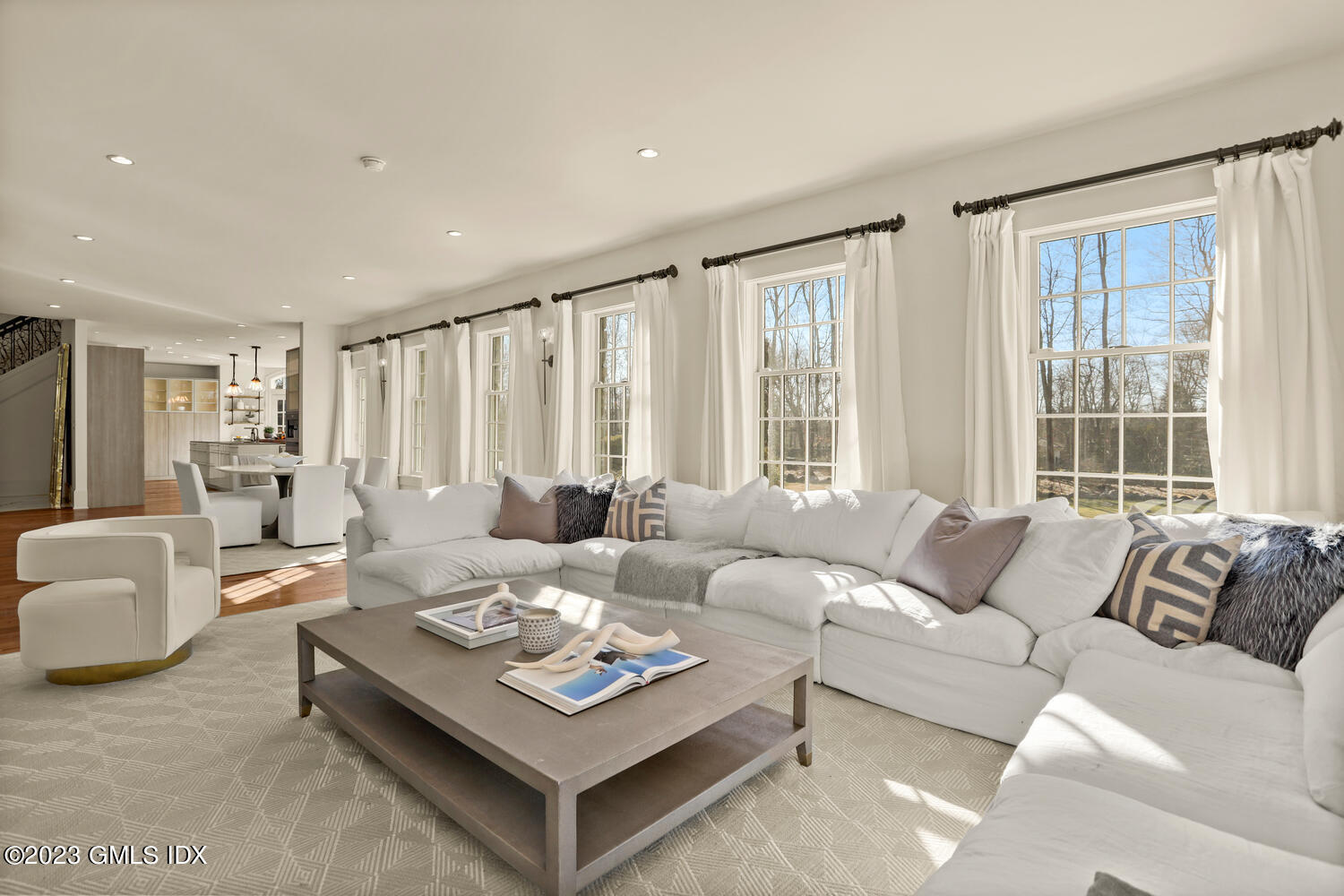 28 Dairy Road Greenwich, CT 06830 - Photo 17 of 44 a living room with furniture couches and a large window