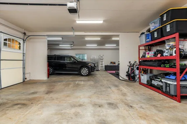 a car parked in garage