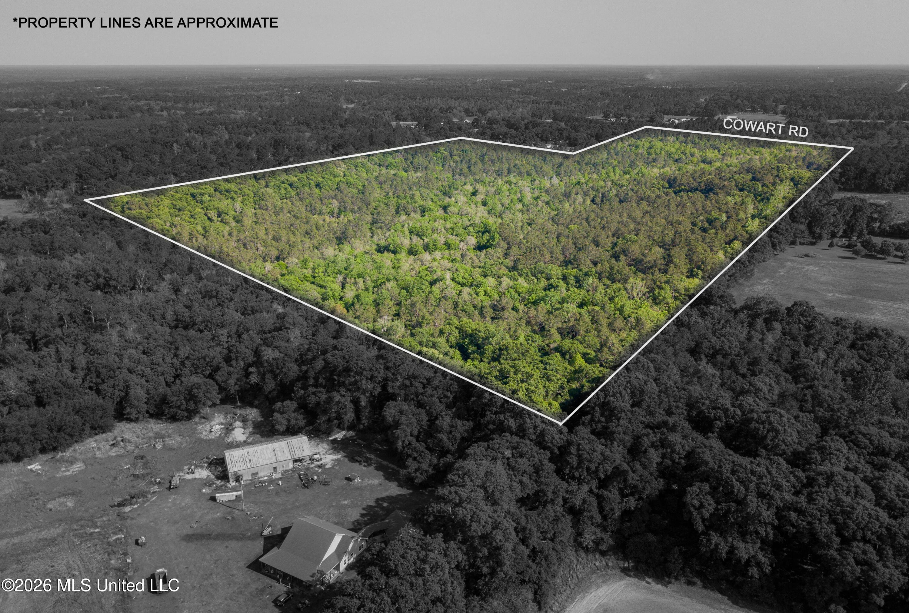 0 Cowart Road Lucedale, MS 39452 - Photo 3 of 16 04_Aerial_Frontage_Top