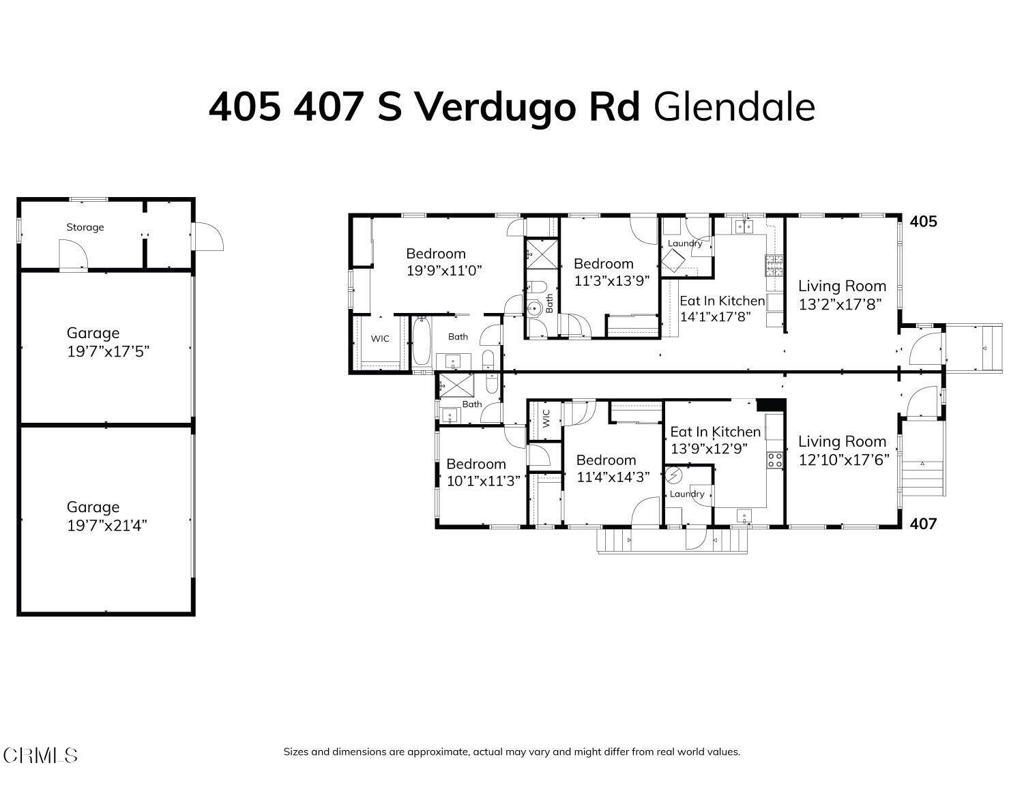 407 South Verdugo Road Glendale, CA 91205 - Photo 44 of 44 405-407-S-Verdugo-Rd-Floor-plan-MLS (1)
