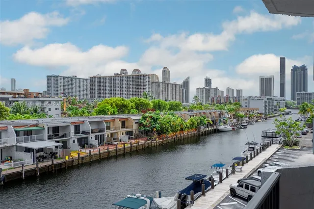 a view of a city with tall buildings