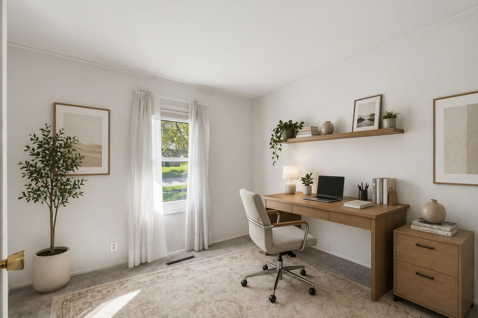 910 Meadow Lane Streamwood, IL 60107 - Photo 18 of 30 a view of a workspace with furniture and a window